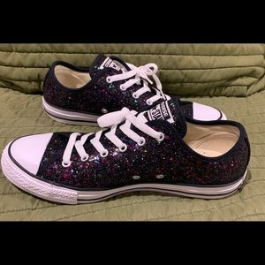 Converse All Star Purple/Black Glitter